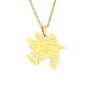Azerbaijan Map Necklace