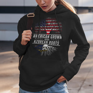 American Grown Azorean Roots Flag Hoodie