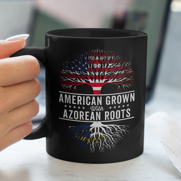 American Grown Azorean Roots Flag Mug