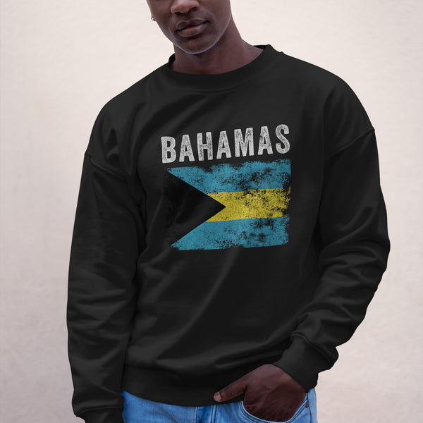 Bahamas Flag Distressed - Bahamian Flag Sweatshirt