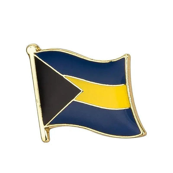 Bahamas Flag Lapel Pin - Enamel Pin Flag