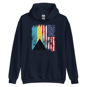 Bahamas USA Flag - Half American Hoodie