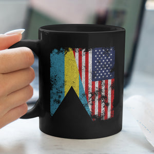 Bahamas USA Flag - Half American Mug