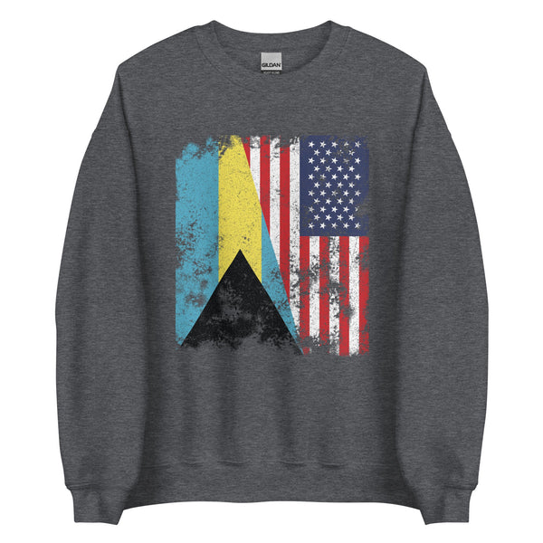 Bahamas USA Flag - Half American Sweatshirt