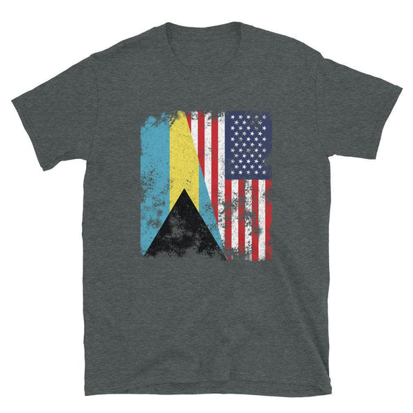 Bahamas USA Flag - Half American T-Shirt