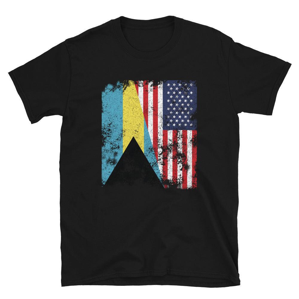 Bahamas USA Flag - Half American T-Shirt