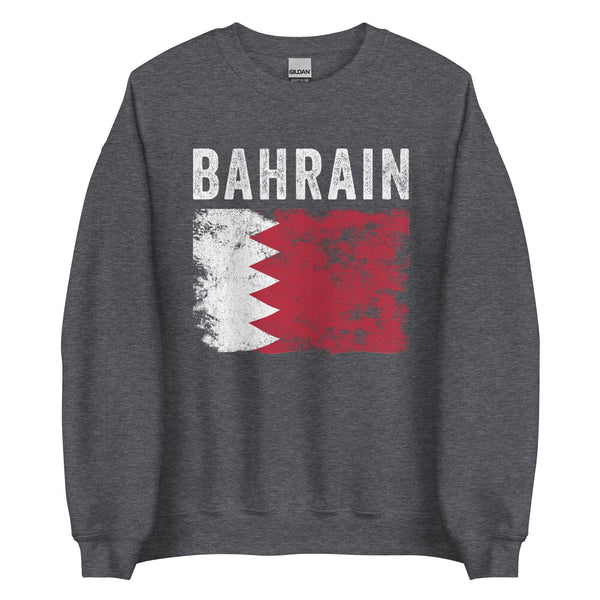 Bahrain Flag Distressed - Bahraini Flag Sweatshirt