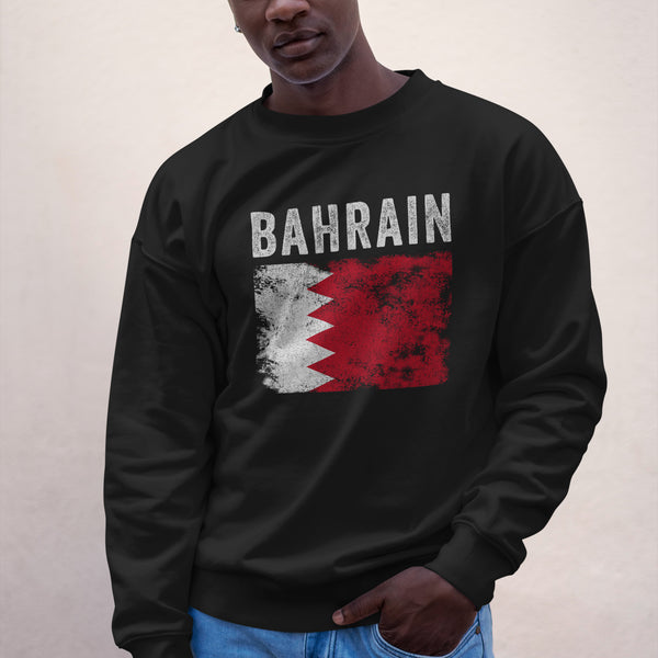 Bahrain Flag Distressed - Bahraini Flag Sweatshirt
