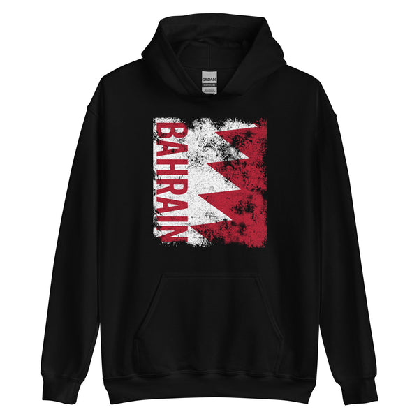 Bahrain Flag Distressed Hoodie