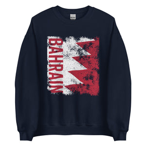 Bahrain Flag Distressed Sweatshirt