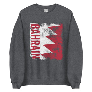 Bahrain Flag Distressed Sweatshirt