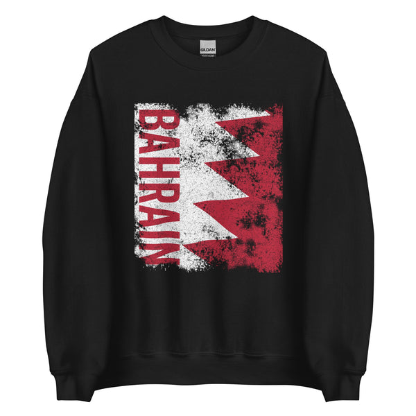 Bahrain Flag Distressed Sweatshirt