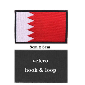 Bahrain Flag Patch - Iron On/Hook & Loop Patch