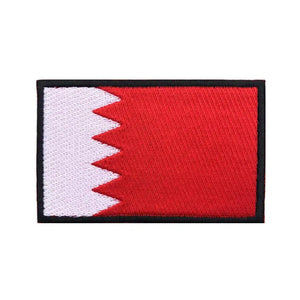 Bahrain Flag Patch - Iron On/Hook & Loop Patch