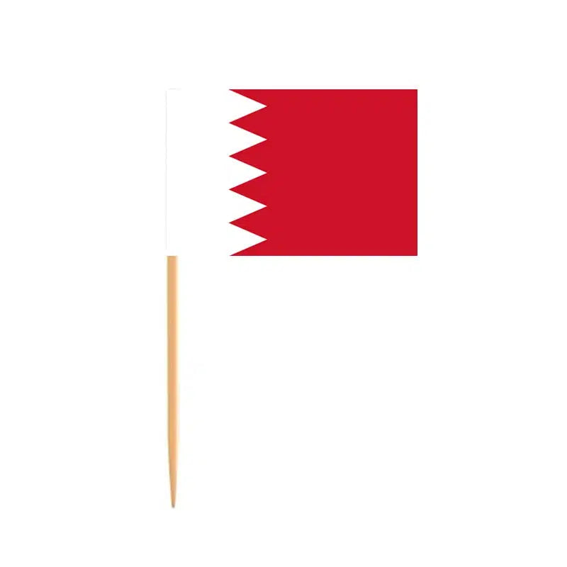 Bahrain Flag Toothpicks - Cupcake Toppers (100Pcs)