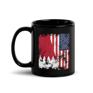 Bahrain USA Flag - Half American Mug