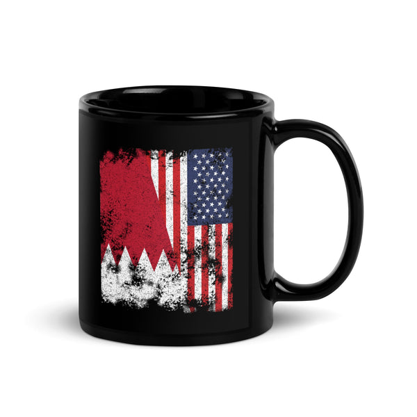 Bahrain USA Flag - Half American Mug
