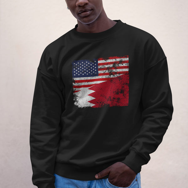Bahrain USA Flag Sweatshirt