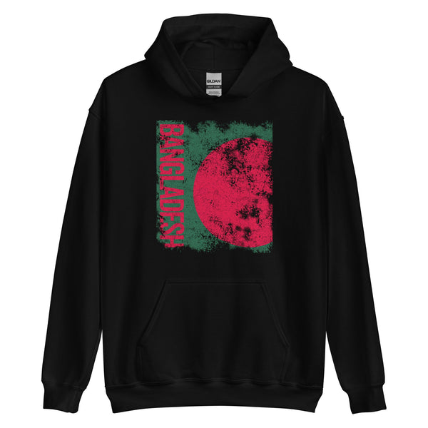 Bangladesh Flag Distressed Hoodie