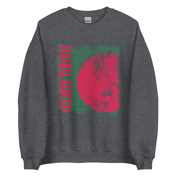 Bangladesh Flag Distressed Sweatshirt