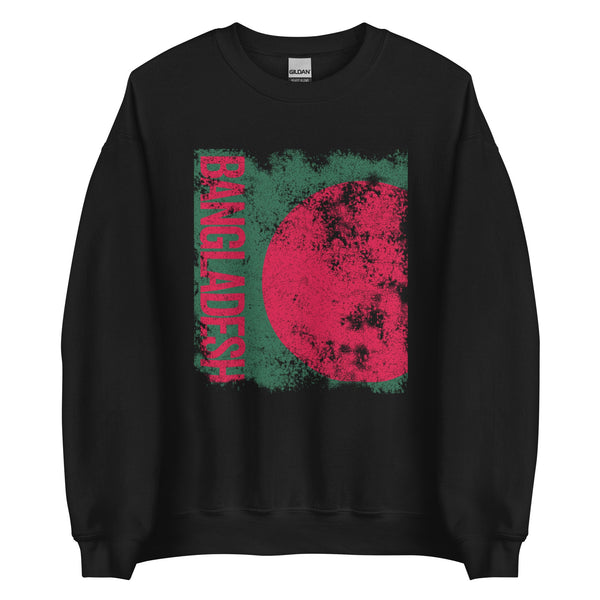 Bangladesh Flag Distressed Sweatshirt