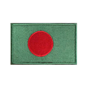 Bangladesh Flag Patch - Iron On/Hook & Loop Patch