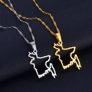 Bangladesh Map Necklace