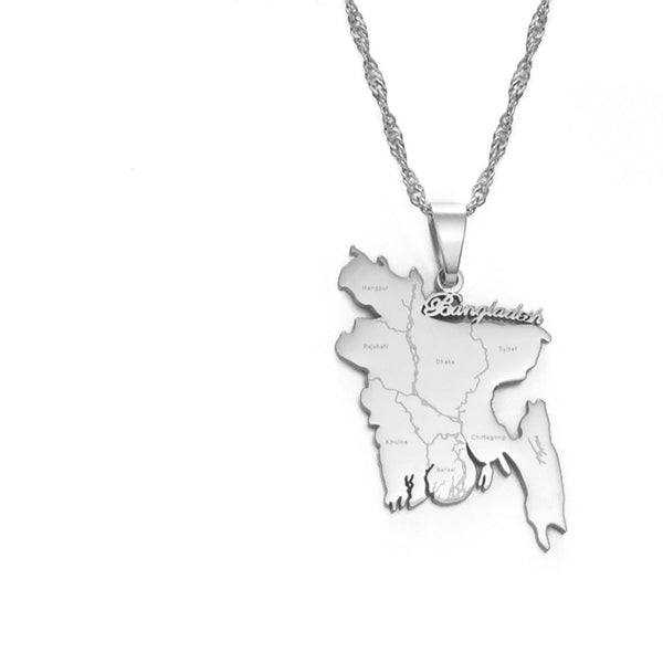 Bangladesh Map Necklace