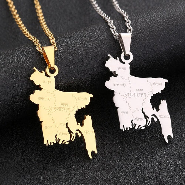 Bangladesh Map Necklace