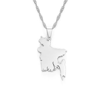 Bangladesh Map Necklace