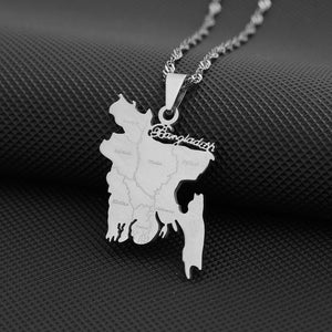 Bangladesh Map Necklace