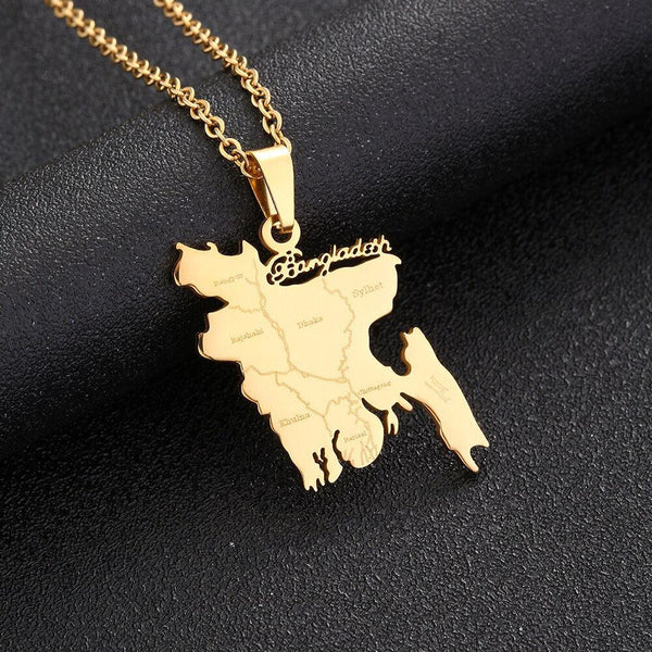 Bangladesh Map Necklace