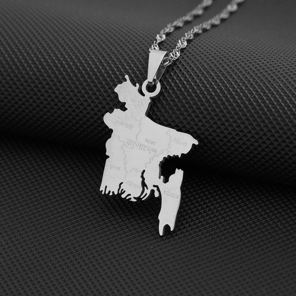 Bangladesh Map Necklace