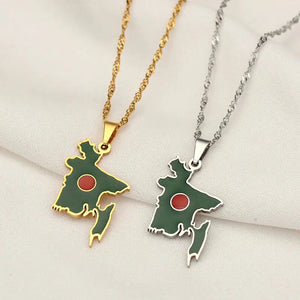 Bangladesh Map Necklace