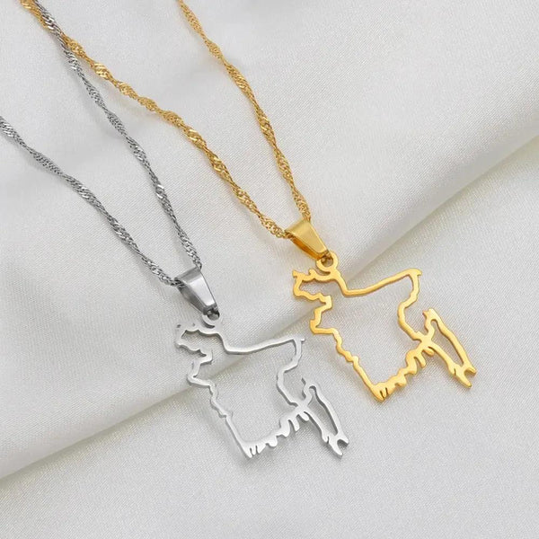 Bangladesh Map Necklace