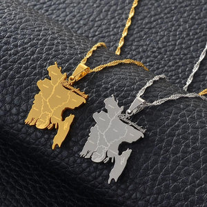 Bangladesh Map Necklace