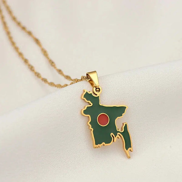 Bangladesh Map Necklace