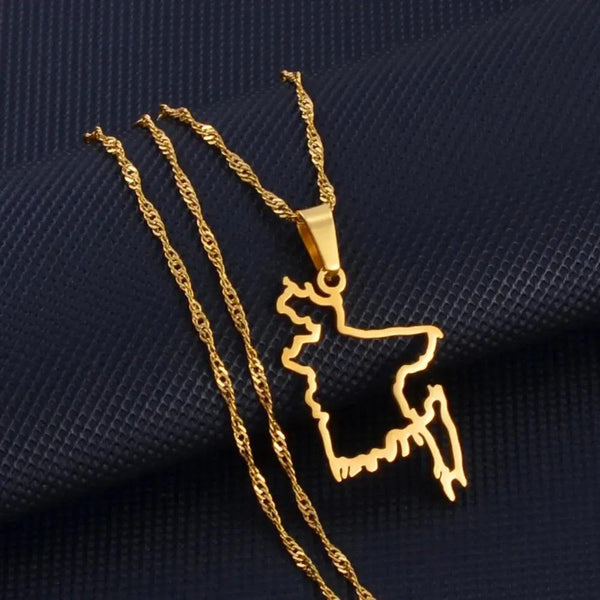 Bangladesh Map Necklace