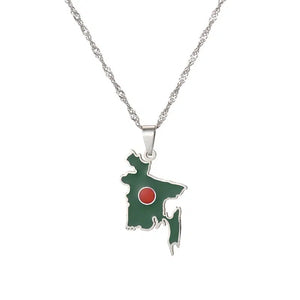 Bangladesh Map Necklace