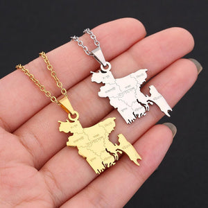 Bangladesh Map Necklace