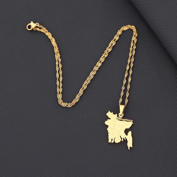 Bangladesh Map Necklace