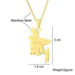 Bangladesh Map Necklace