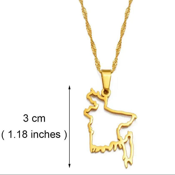 Bangladesh Map Necklace