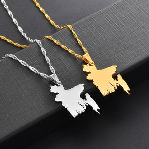 Bangladesh Map Necklace