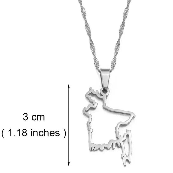 Bangladesh Map Necklace
