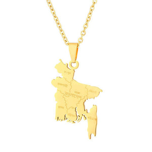 Bangladesh Map Necklace