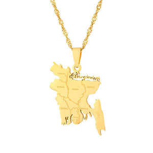 Bangladesh Map Necklace