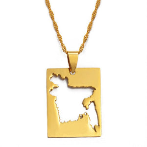 Bangladesh Map Necklace