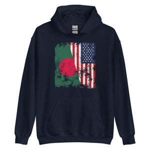 Bangladesh USA Flag - Half American Hoodie