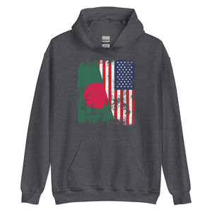 Bangladesh USA Flag - Half American Hoodie